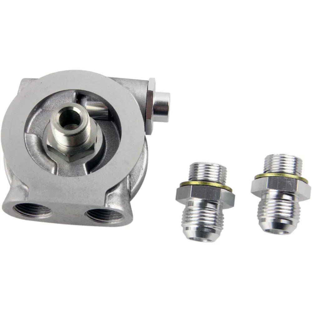 Aluminum AN8 AN10 Oil Cooler Sandwich Plate Filter Adapter Turbo Thermostat Oil Sender Adapter