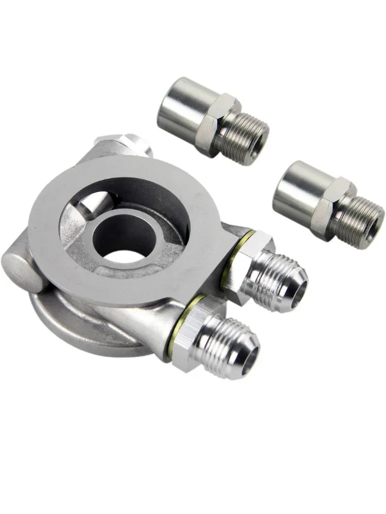 Aluminum AN8 AN10 Oil Cooler Sandwich Plate Filter Adapter Turbo Thermostat Oil Sender Adapter