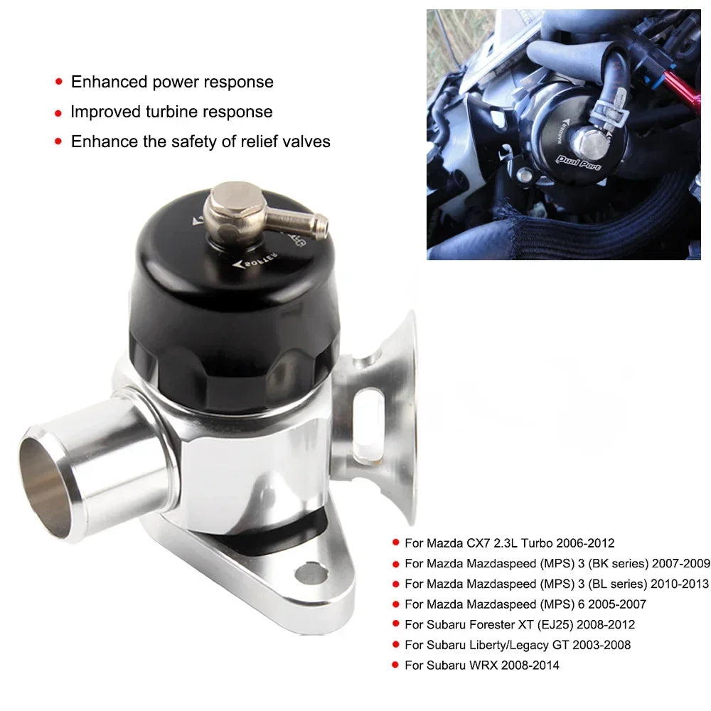 Dual Port dump Blow Off Valve for Mazdaspeed 3/6 WRX Subaru IMPREZA Forester BOV