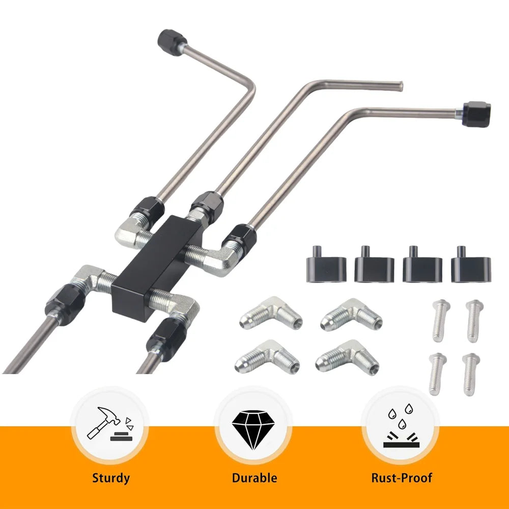LS Stainless Coolant Crossover Steam Vent Pipe Kit Compatible with LS1,LS2,LS3,LS6,LS7,LS9 Engines