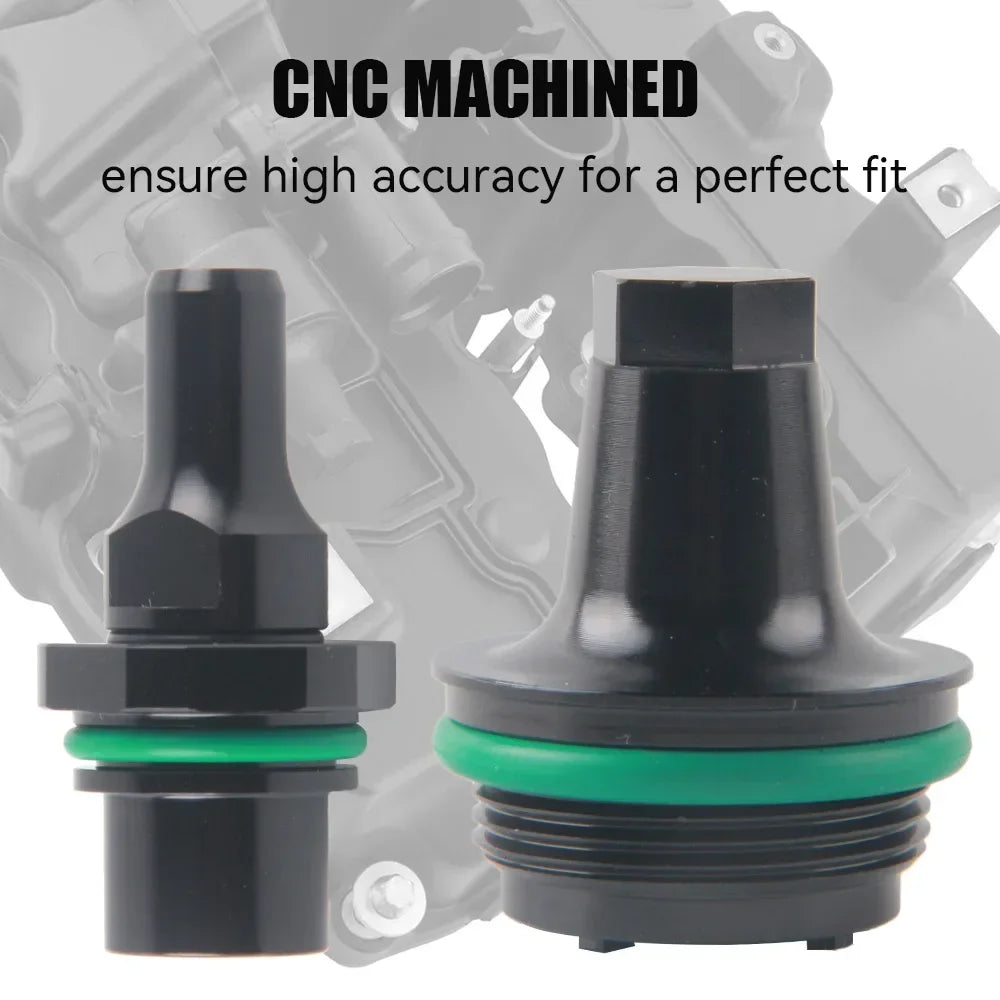 PCV Valve Cap Aluminum Cover Kit For BMW N54 E90 E91 E92 E82 E88 E89 E60 E61 E71 Twin Turbo Engines 11127565284