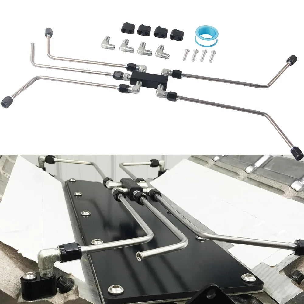 LS Stainless Coolant Crossover Steam Vent Pipe Kit Compatible with LS1,LS2,LS3,LS6,LS7,LS9 Engines