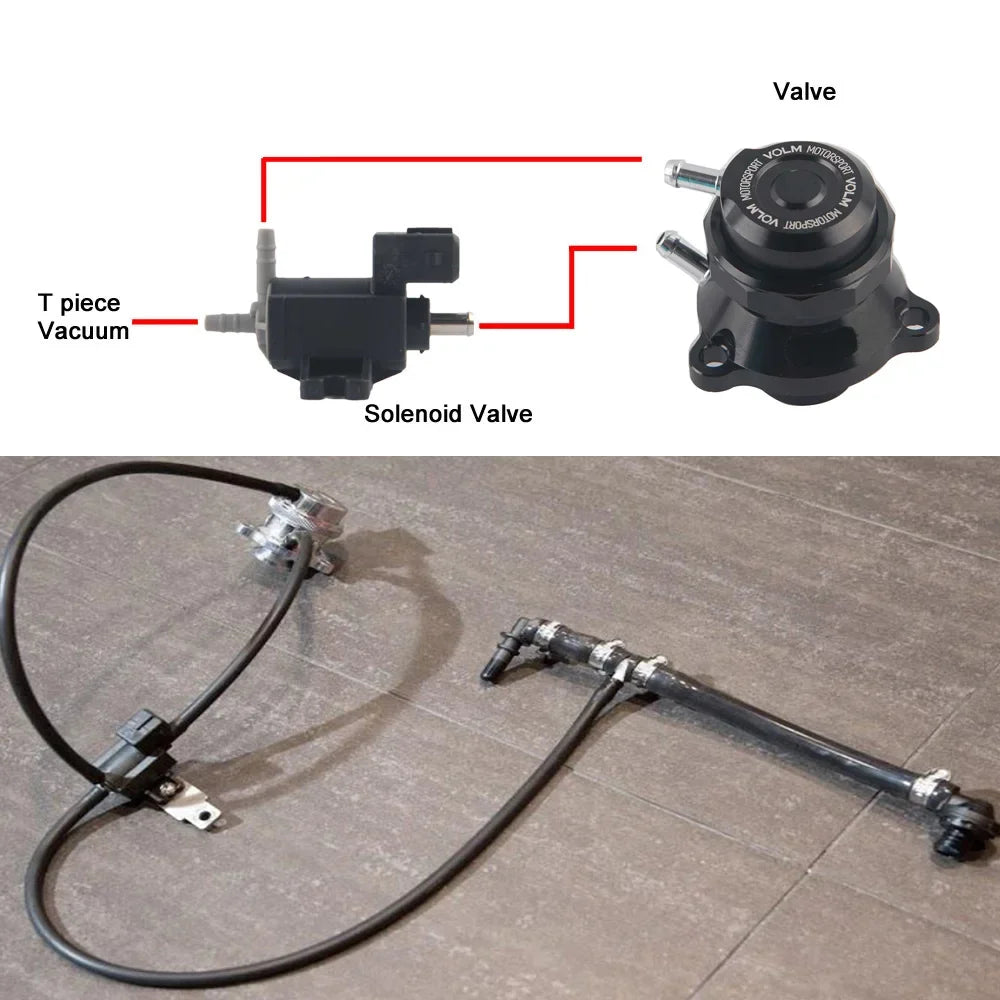 Free Shipping Dump atmosphere blow off Valve Kit for BMW 135/235 F20 F21 F22 F23 F30/F31 aluminum black(make noise version)