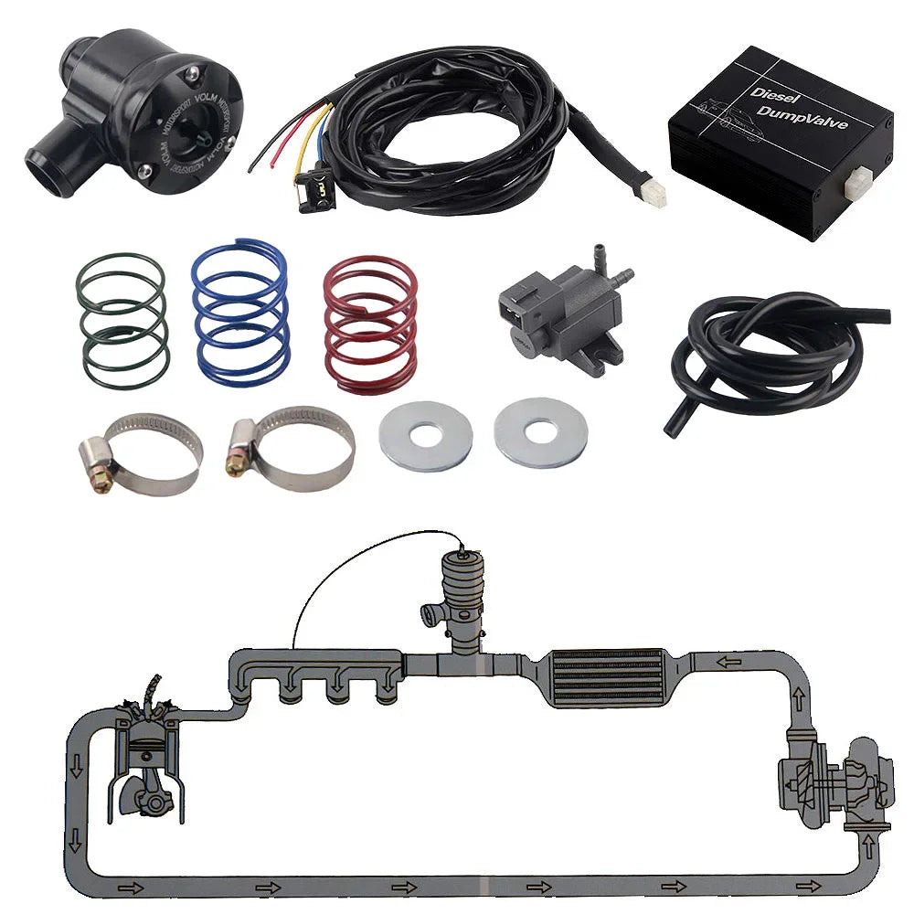 Free Shipping TURBO DIESEL DIGITECH 3 DUMP Recirculation Diverter BLOW OFF VALVE BOV KIT