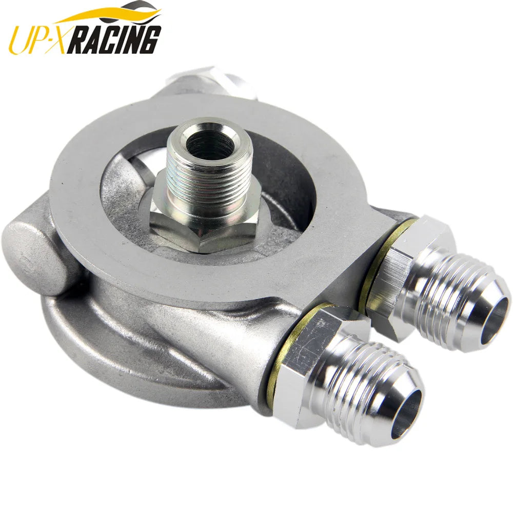 Aluminum AN8 AN10 Oil Cooler Sandwich Plate Filter Adapter Turbo Thermostat Oil Sender Adapter