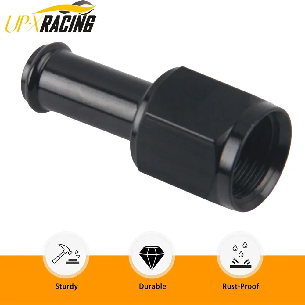 -6AN Female To  5/16" 3/8”straight Push On Barb Hose Adapter  Fitting Black AN6
