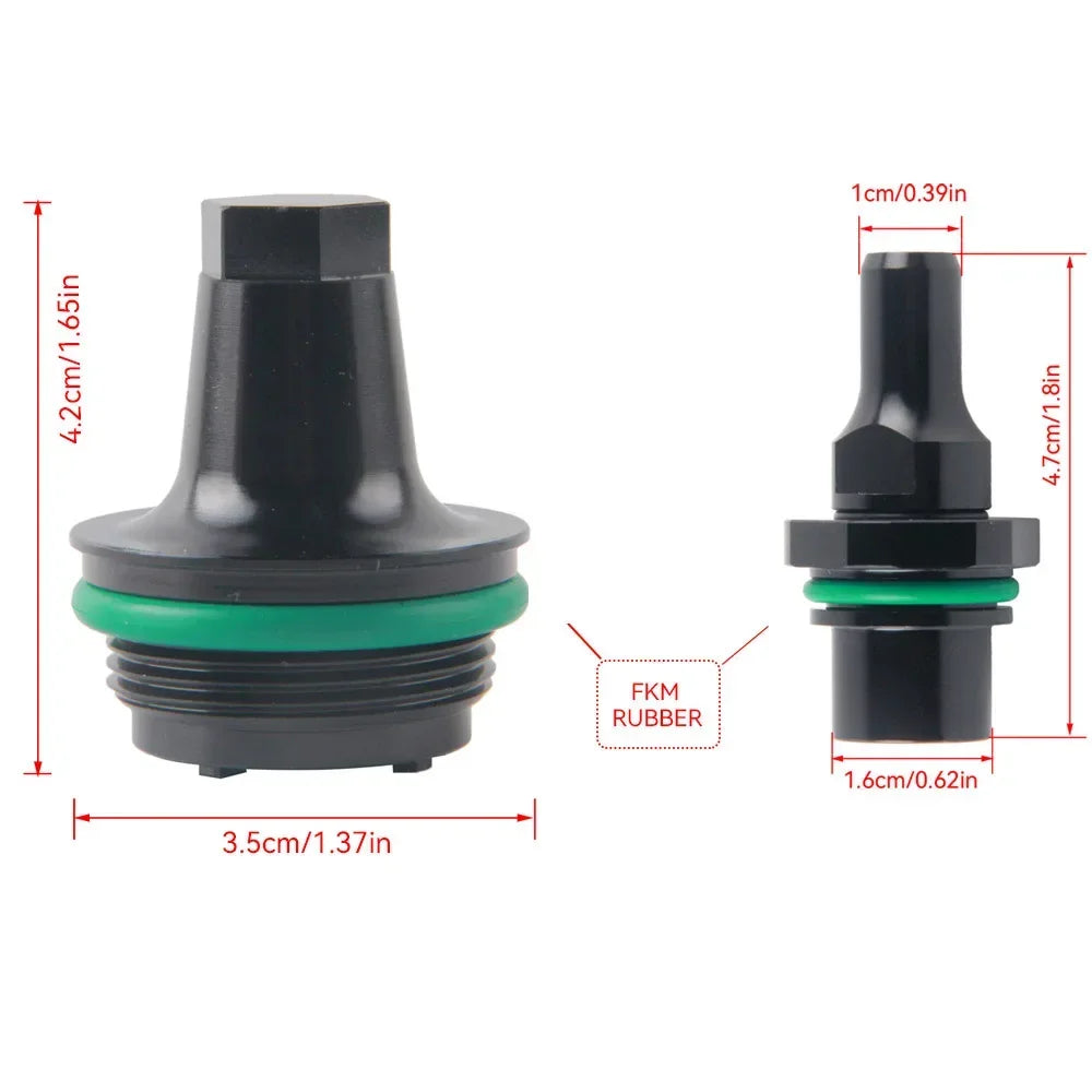 PCV Valve Cap Aluminum Cover Kit For BMW N54 E90 E91 E92 E82 E88 E89 E60 E61 E71 Twin Turbo Engines 11127565284