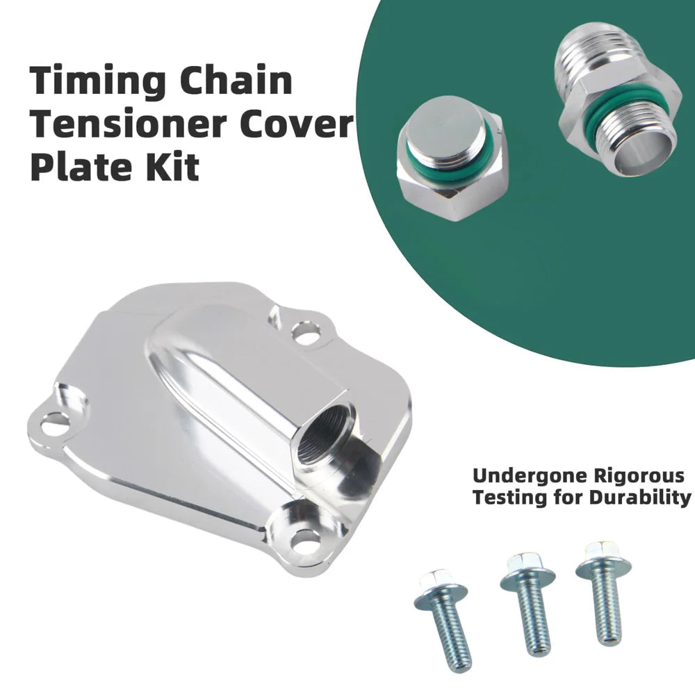 Timing Chain Tensioner Turbo Oil Drain Oil Return Chain Plate Kit For Honda K20 K24 K Series AN10