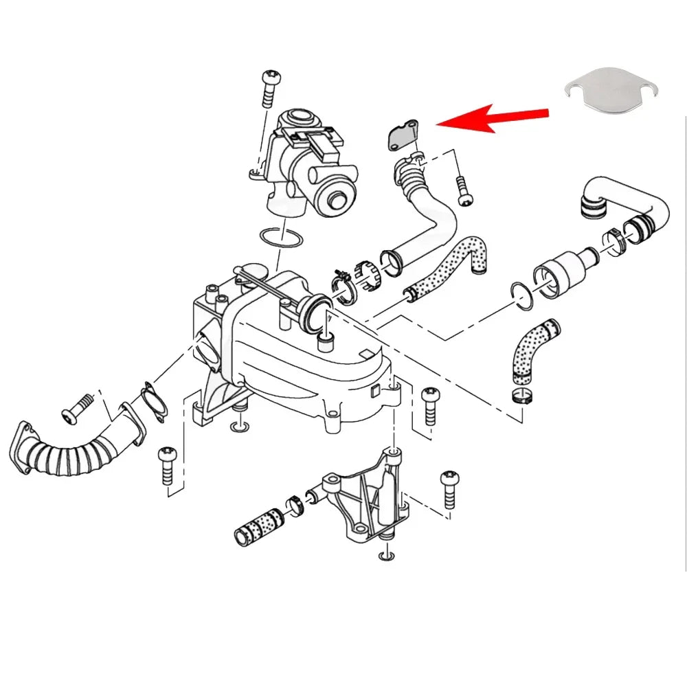 1 PCS Stainless steel valve gaskets for VW Touareg Audi A4 A5 A6 A7 A8 Q5 2.7 3.0 TDI CDU CKV