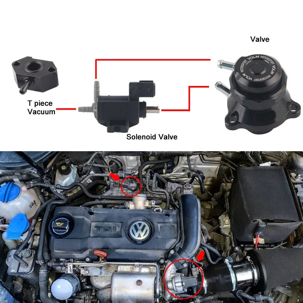Blow off valve for Audi VW SEAT Skoda 1.2/1.4TSI EA111 Replacement OEM : 06H145710D