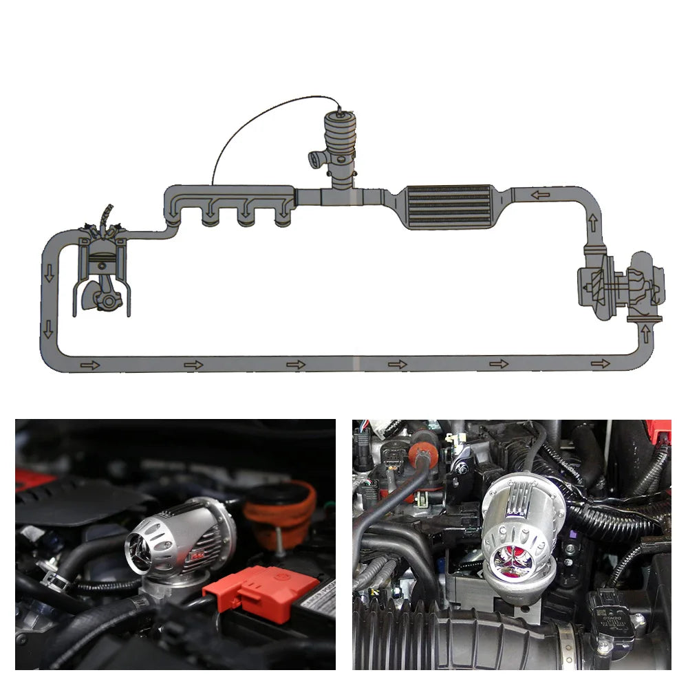 Electrical Diesel SSQV4 SQV4 Dump Blow Off Valve BOV SQV KIT Silver Black